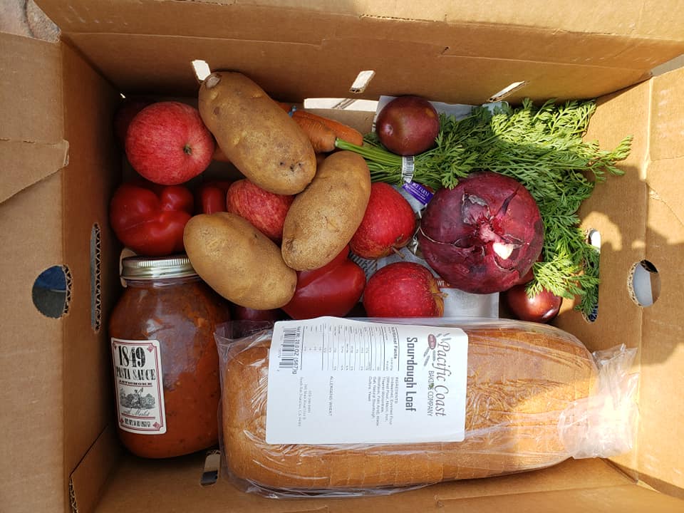 A box full of food