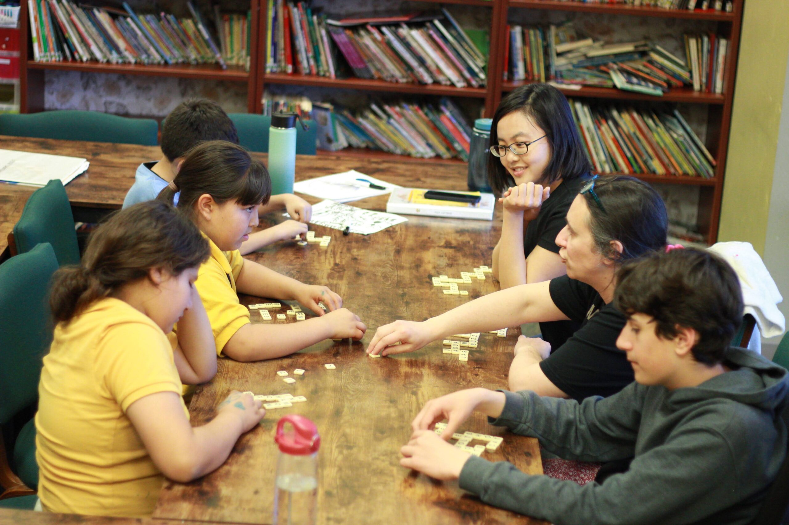 Tutoring kids playing games